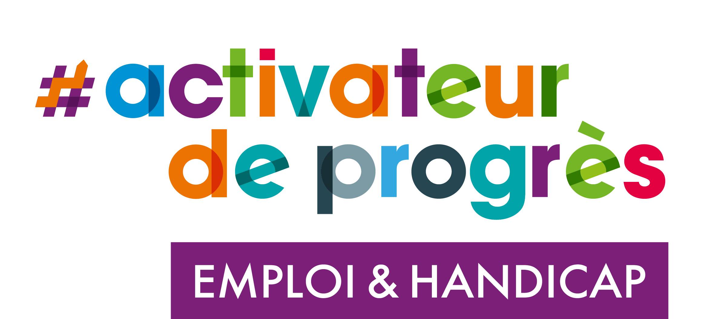 Le logo de l'agefiph 
activateur de progrès